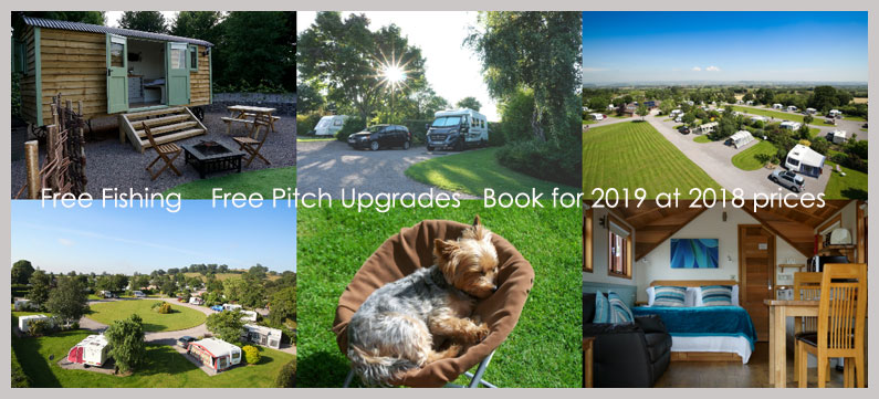 free pitch upgrades, free fishing and book now for 2019 at Old Oaks